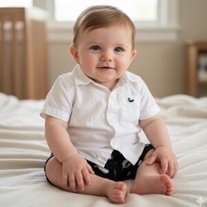 Carters 2piece Baby Boy Boat & Whale short Set size 3 mo